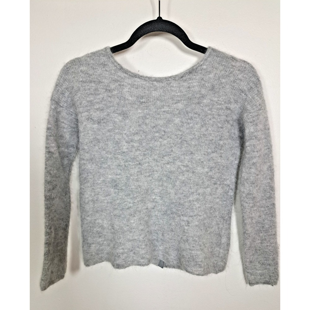 Sézane Sweater Cardigan X-Small Gray Mohair Alpaca Pearl Buttons - Picture 4 of 8